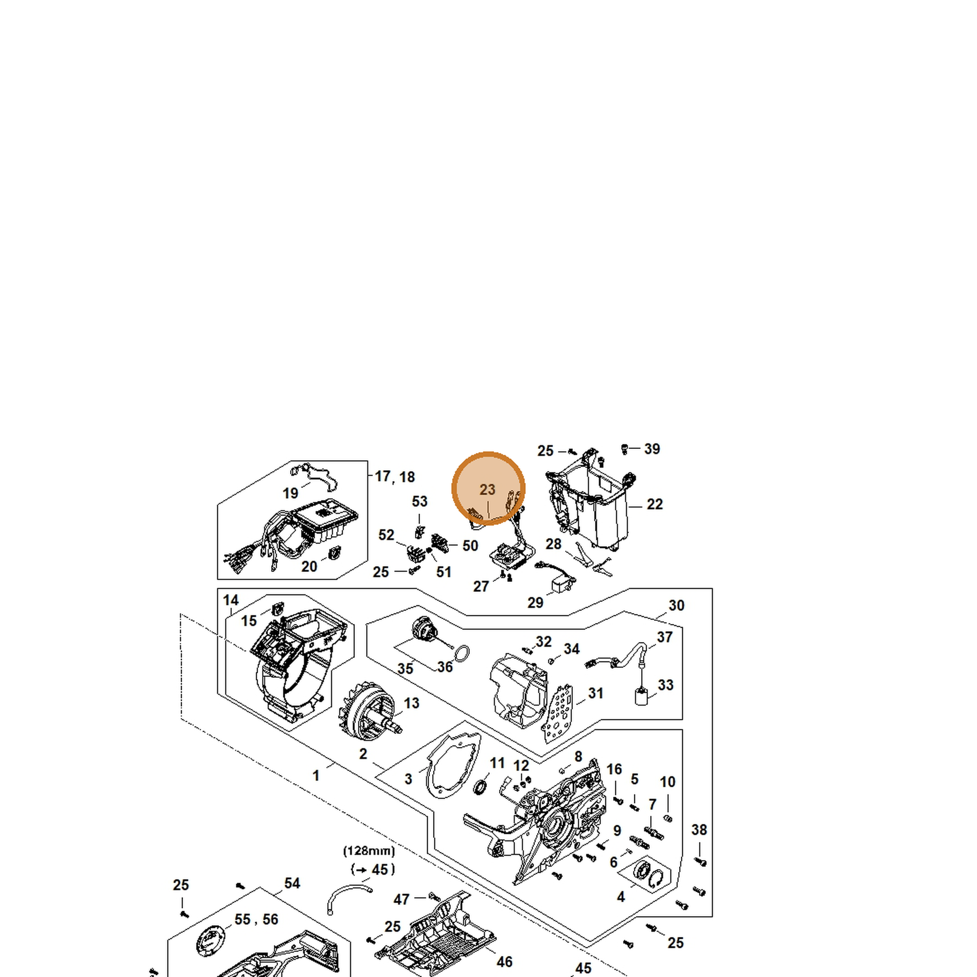 STIHL part MA02-440-3005 — IPL diagram snippet (6x zoom, amber highlight)