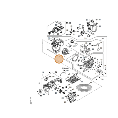 STIHL part MA02-600-4900 — IPL diagram snippet (6x zoom, amber highlight)