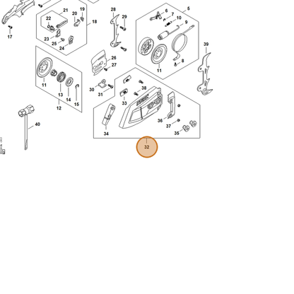 STIHL part MA02-640-1700 — IPL diagram snippet (6x zoom, amber highlight)