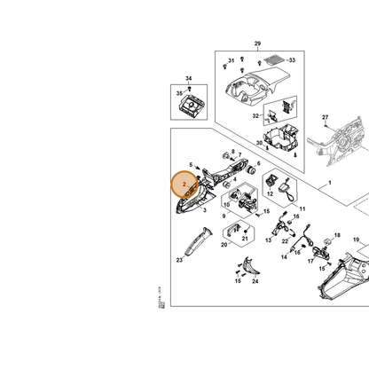 STIHL part MA02-790-1002 — IPL diagram snippet (6x zoom, amber highlight)