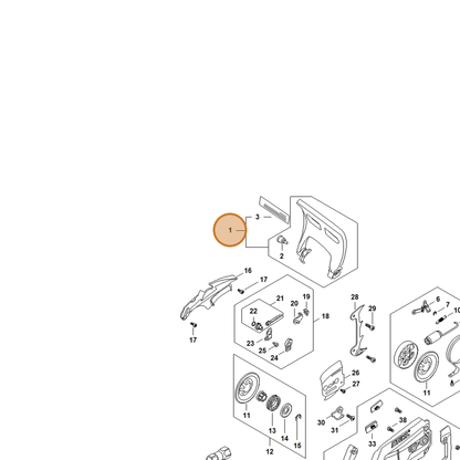 STIHL part MA02-790-9101 — IPL diagram snippet (6x zoom, amber highlight)
