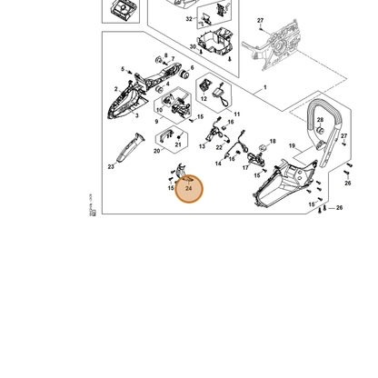 STIHL part MA02-792-9400 — IPL diagram snippet (6x zoom, amber highlight)