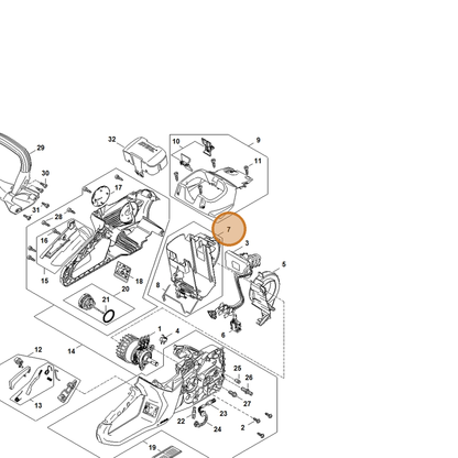 STIHL part MA03-400-9400 — IPL diagram snippet (6x zoom, amber highlight)
