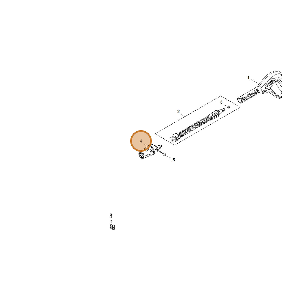 STIHL part RA01-530-0700 — IPL diagram snippet (6x zoom, amber highlight)