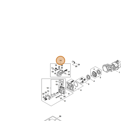 STIHL part RA01-670-3601 — IPL diagram snippet (6x zoom, amber highlight)