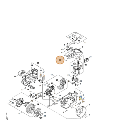 STIHL part RA01-706-0700 — IPL diagram snippet (6x zoom, amber highlight)