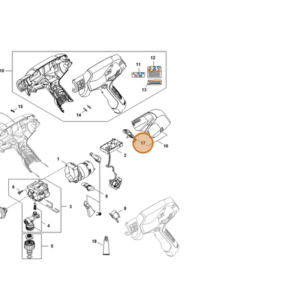 STIHL part RA02-430-7100 — IPL diagram snippet (6x zoom, amber highlight)