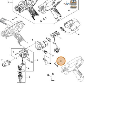 STIHL part RA02-435-0300 — IPL diagram snippet (6x zoom, amber highlight)