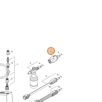 STIHL part RA02-530-0700 — IPL diagram snippet (6x zoom, amber highlight)