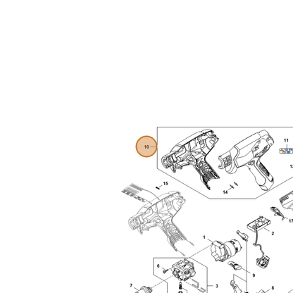 STIHL part RA02-790-1001 — IPL diagram snippet (6x zoom, amber highlight)