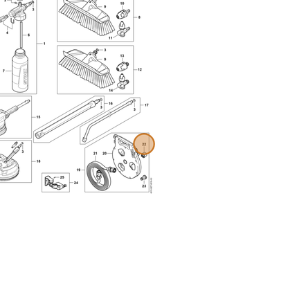 STIHL part RE01-791-0201 — IPL diagram snippet (6x zoom, amber highlight)