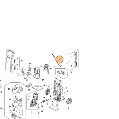 STIHL part RE02-440-1903 — IPL diagram snippet (6x zoom, amber highlight)