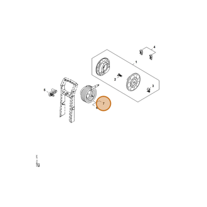 STIHL part RE02-500-0804 — IPL diagram snippet (6x zoom, amber highlight)