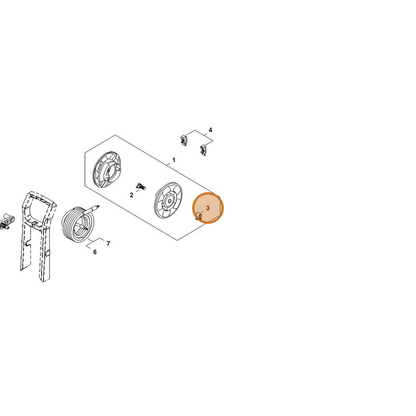 STIHL part RE02-500-6710 — IPL diagram snippet (6x zoom, amber highlight)