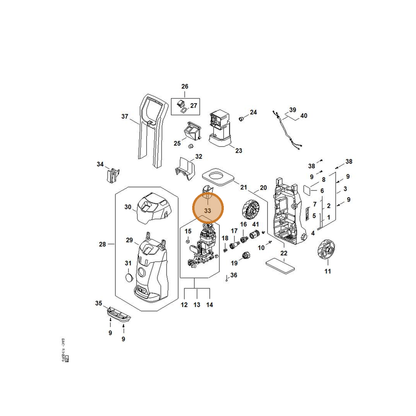 STIHL part RE02-791-5400 — IPL diagram snippet (6x zoom, amber highlight)