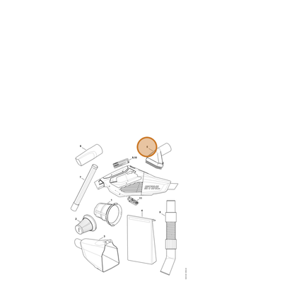 STIHL part SA03-500-2700 — IPL diagram snippet (6x zoom, amber highlight)