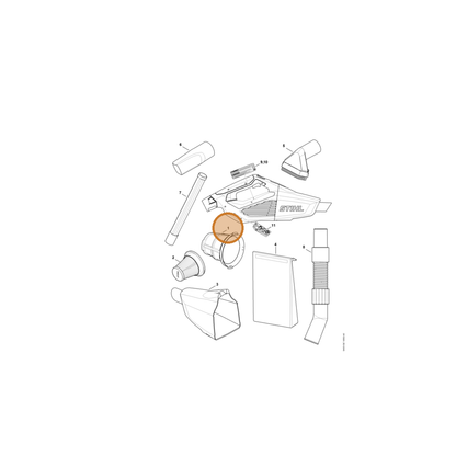 STIHL part SA03-760-7900 — IPL diagram snippet (6x zoom, amber highlight)