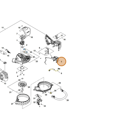 STIHL part SA07-430-1400 — IPL diagram snippet (6x zoom, amber highlight)