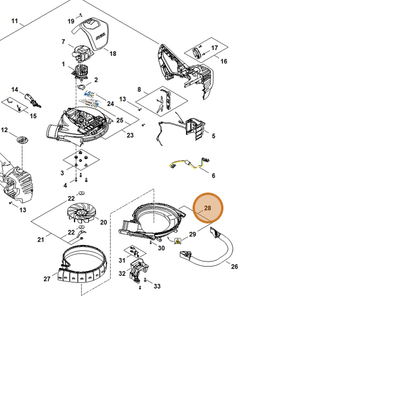 STIHL part SA07-700-4103 — IPL diagram snippet (6x zoom, amber highlight)