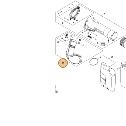 STIHL part SA07-700-6900 — IPL diagram snippet (6x zoom, amber highlight)