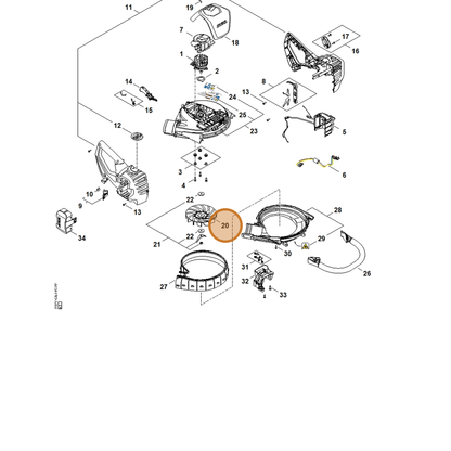 STIHL part SA07-704-3400 — IPL diagram snippet (6x zoom, amber highlight)