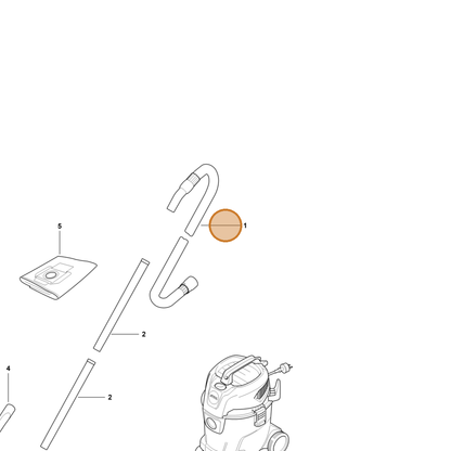 STIHL part SE01-500-0500 — IPL diagram snippet (6x zoom, amber highlight)