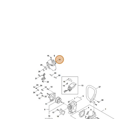 STIHL part TA02-403-3200 — IPL diagram snippet (6x zoom, amber highlight)