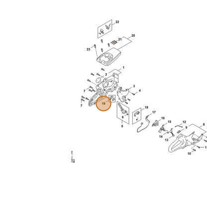 STIHL part TA02-410-0100 — IPL diagram snippet (6x zoom, amber highlight)