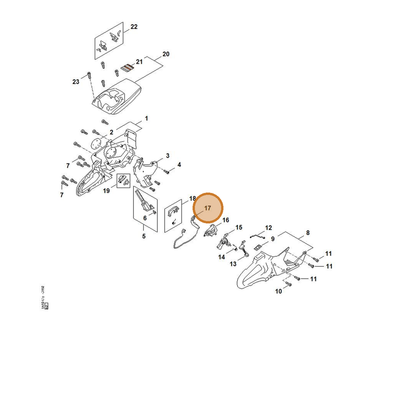 STIHL part TA02-440-3001 — IPL diagram snippet (6x zoom, amber highlight)