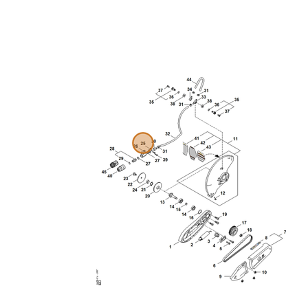 STIHL part TA02-692-0500 — IPL diagram snippet (6x zoom, amber highlight)