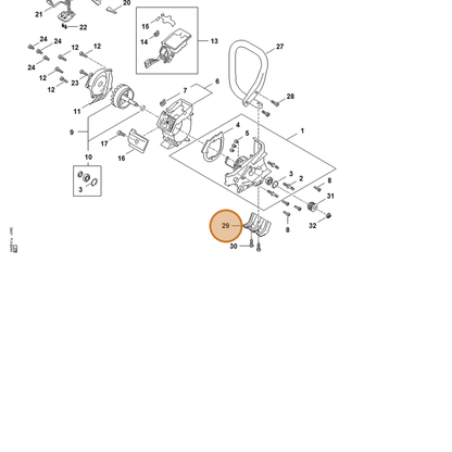 STIHL part TA02-692-7600 — IPL diagram snippet (6x zoom, amber highlight)
