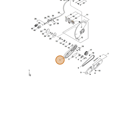 STIHL part TA02-701-0205 — IPL diagram snippet (6x zoom, amber highlight)