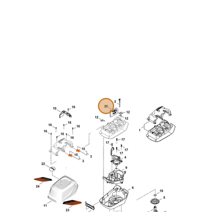 STIHL part WA41-430-1400 — IPL diagram snippet (6x zoom, amber highlight)