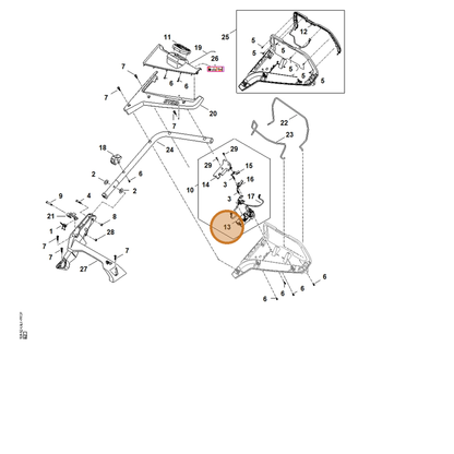 STIHL part WA41-432-5000 — IPL diagram snippet (6x zoom, amber highlight)