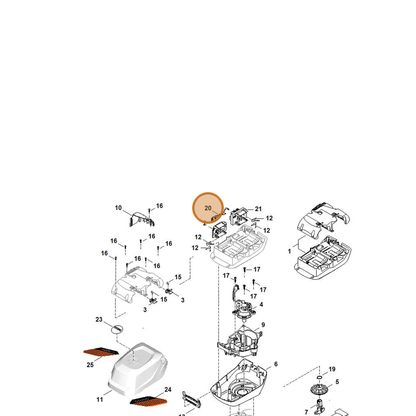 STIHL part WA41-440-3000 — IPL diagram snippet (6x zoom, amber highlight)