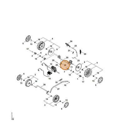 STIHL part WA41-641-7100 — IPL diagram snippet (6x zoom, amber highlight)