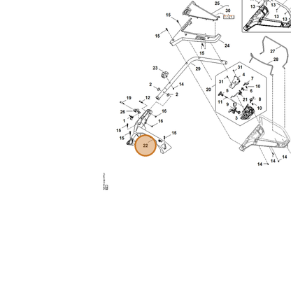 STIHL part WA41-703-6201 — IPL diagram snippet (6x zoom, amber highlight)