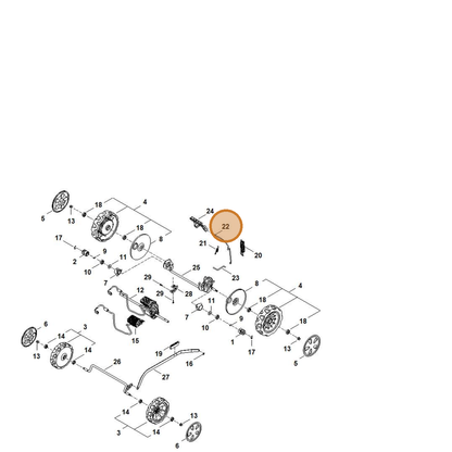 STIHL part WA41-703-6700 — IPL diagram snippet (6x zoom, amber highlight)