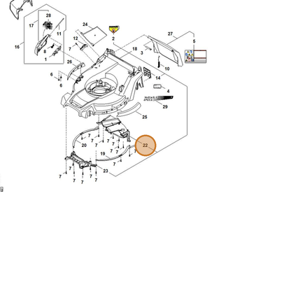 STIHL part WA41-706-0701 — IPL diagram snippet (6x zoom, amber highlight)