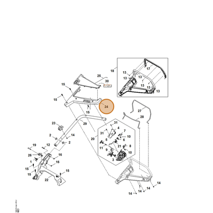 STIHL part WA41-706-0730 — IPL diagram snippet (6x zoom, amber highlight)