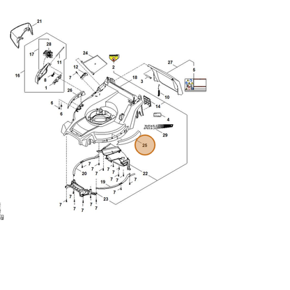 STIHL part WA41-706-7300 — IPL diagram snippet (6x zoom, amber highlight)