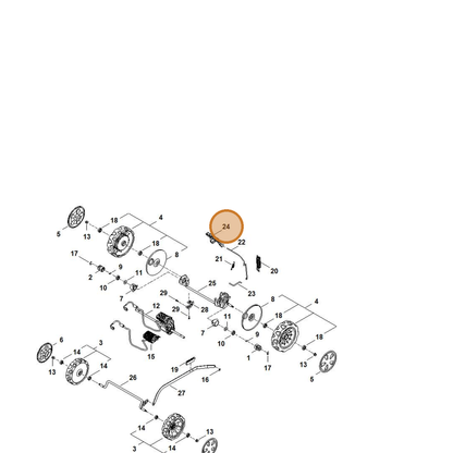 STIHL part WA41-791-4800 — IPL diagram snippet (6x zoom, amber highlight)
