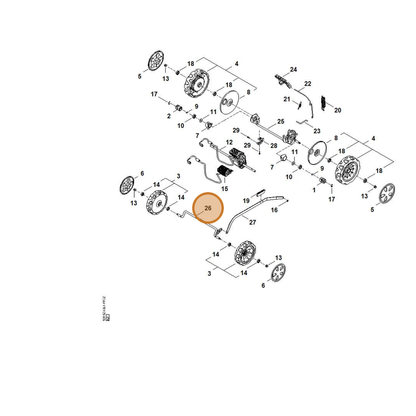 STIHL part WA42-700-2405 — IPL diagram snippet (6x zoom, amber highlight)