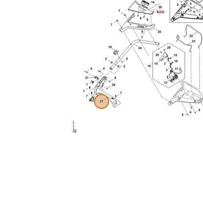STIHL part WA42-703-6201 — IPL diagram snippet (6x zoom, amber highlight)