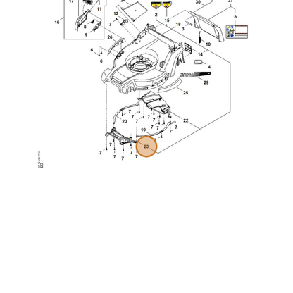 STIHL part WA42-706-0701 — IPL diagram snippet (6x zoom, amber highlight)