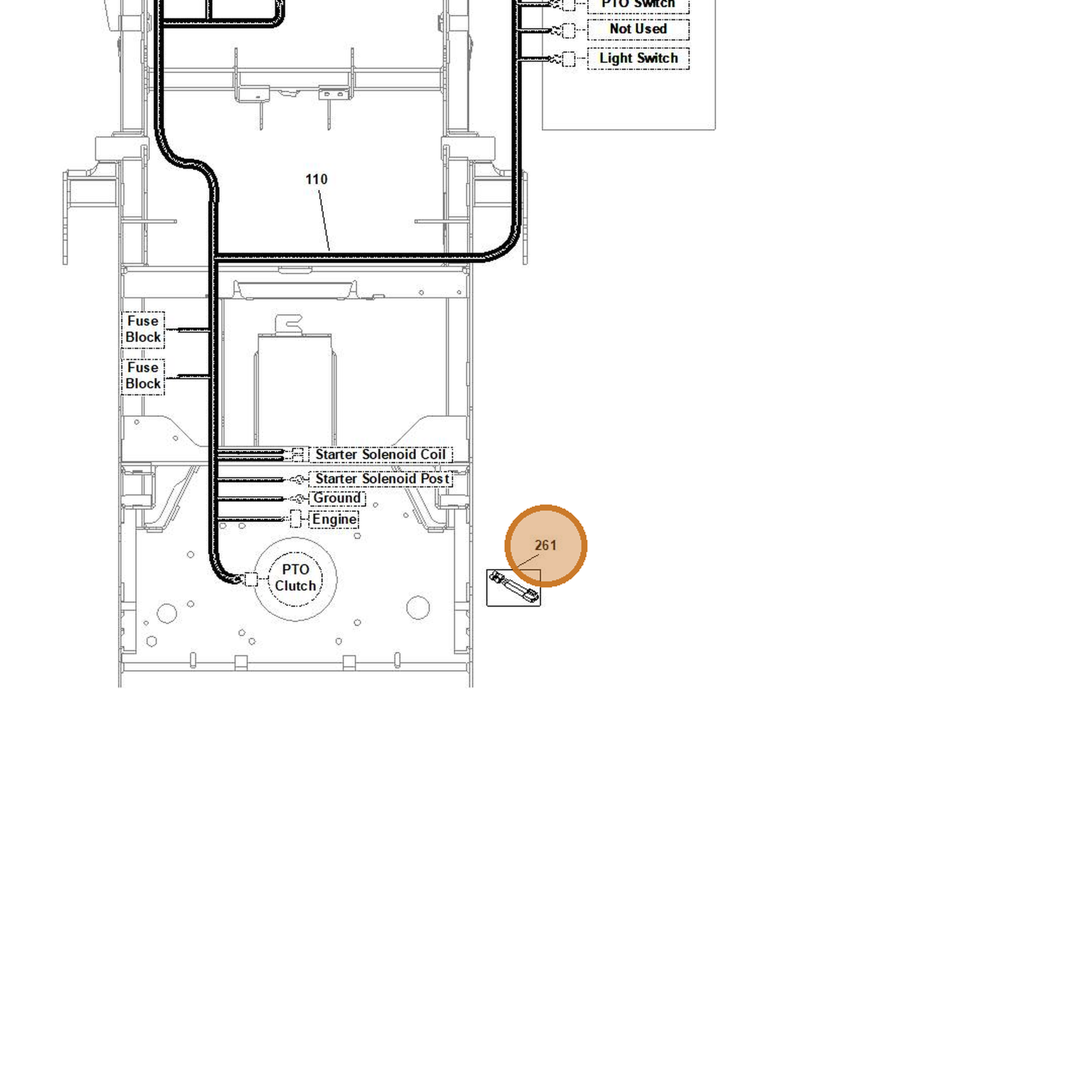 STIHL part WB05-007-1800 — IPL diagram snippet (6x zoom, amber highlight)