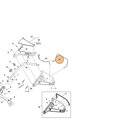 STIHL part WB41-764-0200 — IPL diagram snippet (6x zoom, amber highlight)