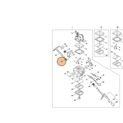 STIHL part Z000-013-Z041 — IPL diagram snippet (6x zoom, amber highlight)