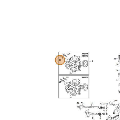 STIHL part Z000-031-Z039 — IPL diagram snippet (6x zoom, amber highlight)